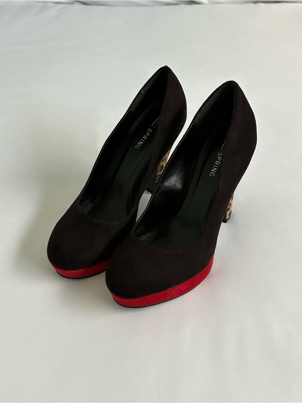 Black W/ Red and Cheetah Print Women’s Call It Spring High Heels